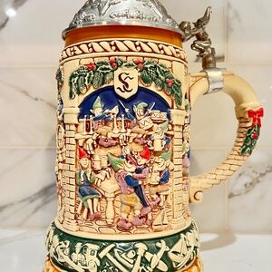 Hallmark elf festivities ceramic Christmas beer stein